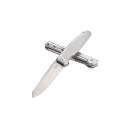 CRKT FACET SILVER 3.37" PLAIN EDGE