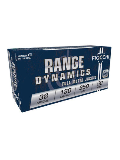 Fiocchi 38 Special Ammunition FI38A 130 Grain Full Metal Jacket 50 rounds