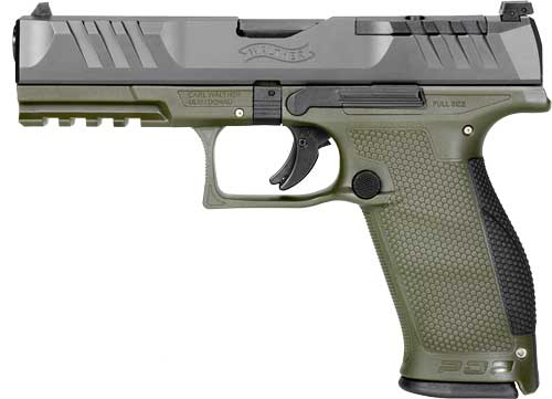 WALTHER PDP OR 9MM 5" - 18-SHOT GREEN POLYMER FRAME - Image 2