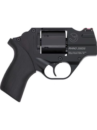 CHIAPPA RHINO 200D DAO 357MAG - 2" FS BLACK/RUBBER W/HOLSTER.