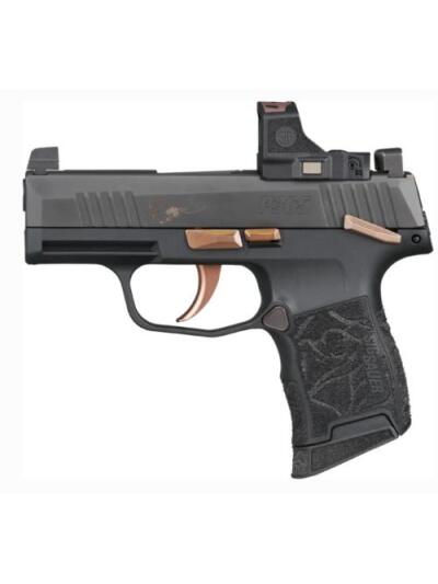 SIG P365 ROSE 380ACP W/ROMEO- - RS (2)10RD MAN SAFETY BLACK
