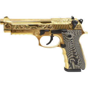 GIRSAN REGARD MC DELUXE 9MM - ADJ SIGHT 18RD GOLD ENGRAVED - Image 2