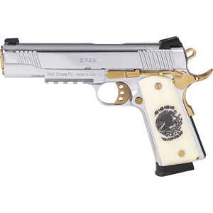 GIRSAN MC1911S LIBERADORE - 38 SUPER CHROME/GOLD ENGR. 8RD - Image 6