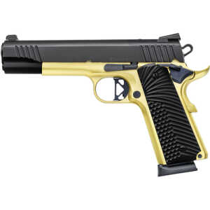 CHIAPPA 1911 SUPERIOR GRADE - 45ACP 5" 8RD BLACK/GOLD - Image 1