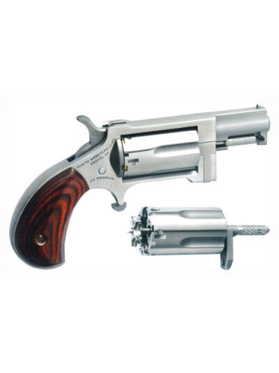 NAA SIDEWINDER 22LR/22WMR - 1.5" SWINGOUT CYL S/S MAT WOOD