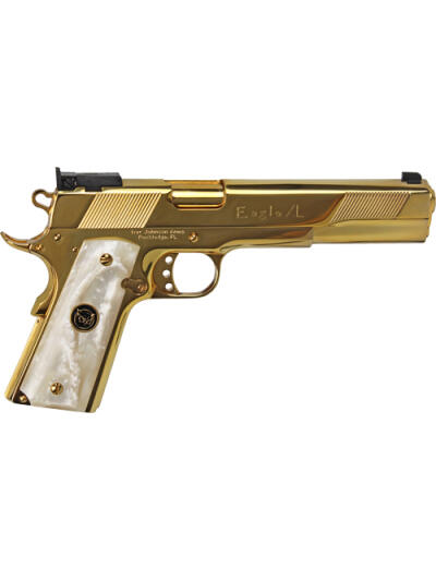 IVER JOHNSON EAGLE XL - 45ACP 6" 24K GOLD WHITE PEARL