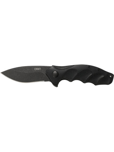 CRKT FORESIGHT 3.53" PLAIN - EDGE ASSISTED OPEN BLACK/BLACK
