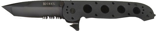 CRKT M16-14ZLEK 3.75" HALF - SERRATED BLACK TANTO BLADE