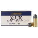 Magtech 32 Auto Ammunition MAG32C 71 Grain Lead Round Nose 50 rounds