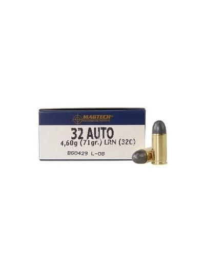 Magtech 32 Auto Ammunition MAG32C 71 Grain Lead Round Nose 50 rounds