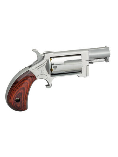 North American Arms NAA-SW Sidewinder Mini Revolver .22WMR 5 Rounds 1.5" SAO Stainless/Rosewood