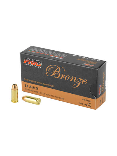 PMC BRNZ 32ACP 60GR JHP 50/1000