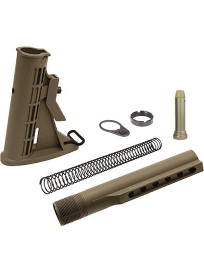UTG STOCK ASSEMBLY AR-15 FDE - 6 POSITION MIL-SPEC