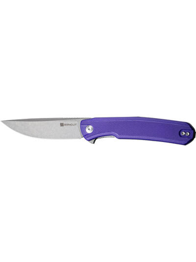 SENCUT KNIFE SCITUS 3.47" - PURPLE G10/GRAY STONEWASH D2