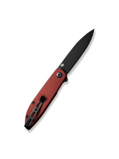 Bocll II Flipper Folding Knife 2.96"" Black D2 Drop Point Plain Edge Blade, Burgundy G10 Handle
