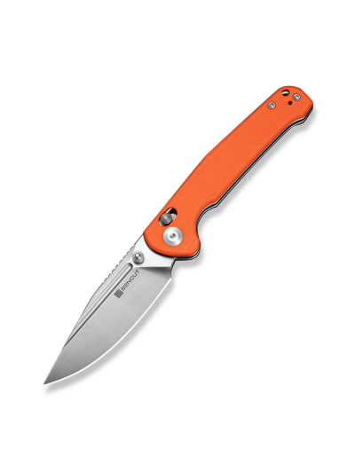 Glenspar Thumb Stud & Crossbar Lock Knife Orange G10 Handle (3.45"" Satin Finished 9Cr18MoV Blade)