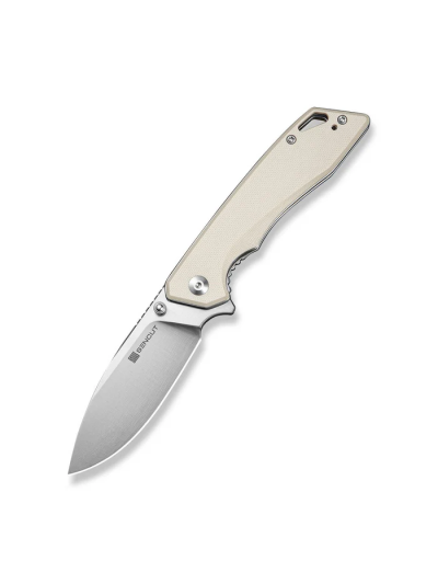 Stratex Flipper & Thumb Stud Knife Ivory G10 Handle (3.17"" Satin Finished 9Cr18MoV Blade)