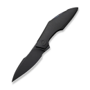 WEKNIFE Krait Snake Flipper Knife Black Titanium Handle
