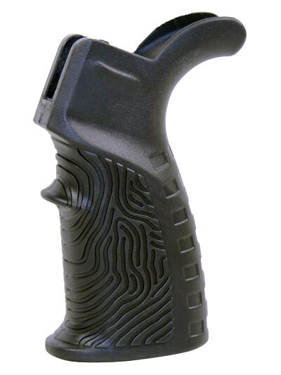 GUNTEC AR15 T37 PISTOL GRIP - RUBBER OVERMOLD BLACK