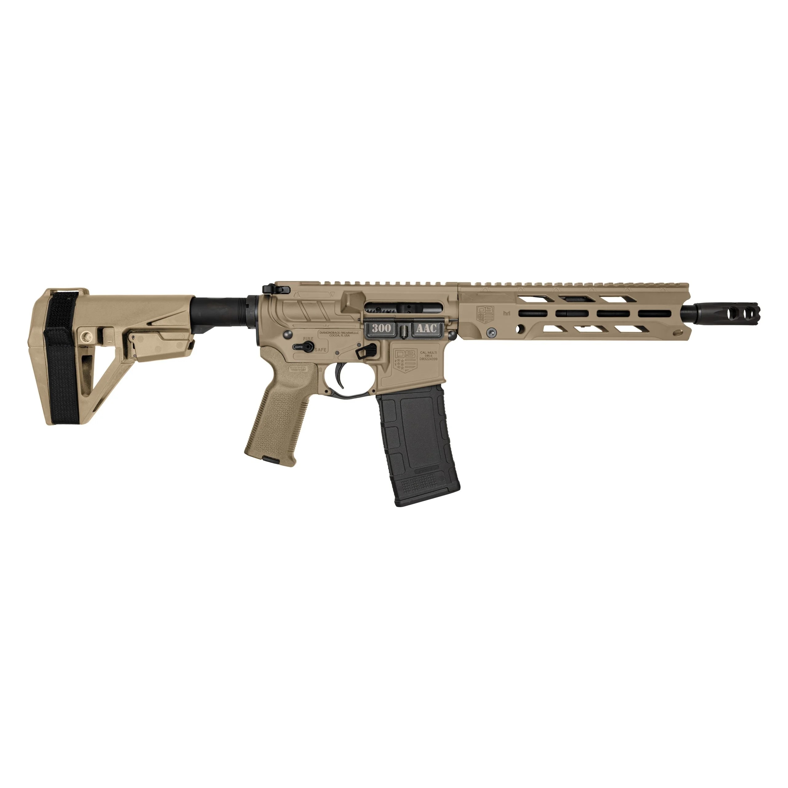 DIAMONDBACK FIREARMS DB15O 300BLK FDE 10" BRACE