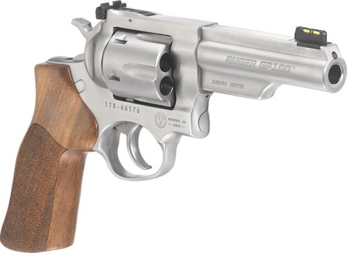 RUGER GP100 MATCH 10MM 4.20" - ADJ. HARDWOOD 6-SHOT - Image 3