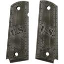 Hogue Govt. Model Aluminum - 1911 U.S. Green Distressed Grip
