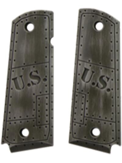 Hogue Govt. Model Aluminum - 1911 U.S. Green Distressed Grip