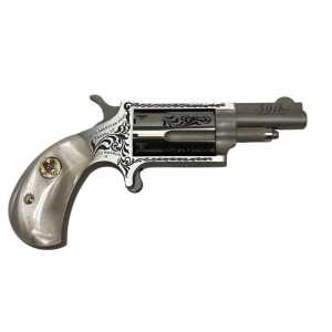 NAA 50th Anniversary Stainless Steel Handgun .22 WMR 5rd Capacity 1.625" Barrel White Pearl Grip Limited Edition - Image 1