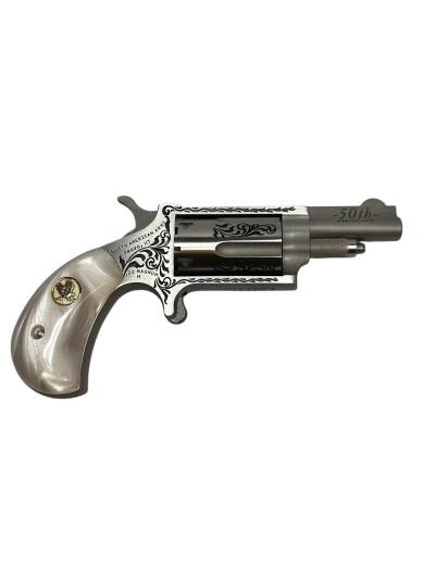 NAA  50th Anniversary Stainless Steel Handgun .22 WMR 5rd Capacity 1.625" Barrel White Pearl Grip Limited Edition