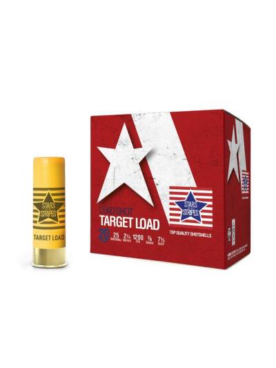 PPU Stars & Stripes Target Shotshells 20ga 2-3/4" 7/8oz 1200 fps #7.5 25/ct