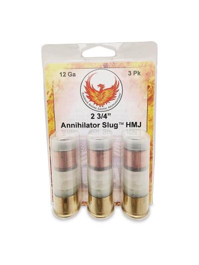 Phoenix Rising Annihilator Slug Shotshell 12ga 2-3/4" 485gr Slug 1540 fps 3/ct