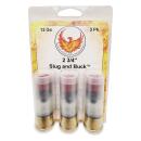 Phoenix Rising Slug & Buck Shotshell 12ga 2-3/4" FSJ 7/8oz Slug & 6-00 Buckshot 1225 fps 3/ct