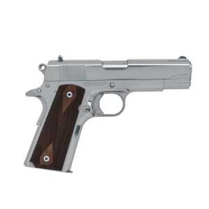 SDS Imports Tisas 1911 A1 Desperado 9/38 Handgun 9mm Luger 9rd Magazines (2) 4.25" Barrel Silver with Brown Grip - Image 1