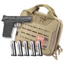 Smith & Wesson M&P9 Shield EZ M2.0 Handgun Bundle 9mm Luger 8rd Magazines (5) 3.675" Barrel Black with Case