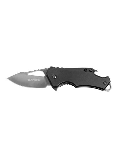 Sarge Knives Black Fuse Folding Knife 2 3/8" Blade Black with Bottle Opener