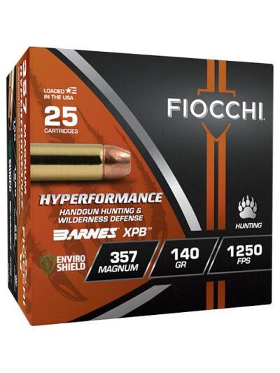 Fiocchi Hyperformance Hunt Handgun Ammunition .357 Rem Mag 140gr HP 1250 fps 25/ct
