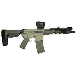 Shark Coast Grassy Knoll AR Pistol Bundle 5.56mm 30rd Magazine 10.5'' Threaded Barrel Vortex Sparc Red Dot Streamlight ProTac SBA3 Brace