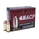 FORT SCOTT MUNITIONS LEAD FREE PISTOL AMO 45 AUTO 180 GR TUI BRASS CASE 20-RD ( 25 BOXES PER CASE )