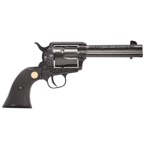 CHIAPPA 1873 REVOLVER SAA 22LR PISTOL BLACK 4.75" ENGRAVED FRAME - Image 1