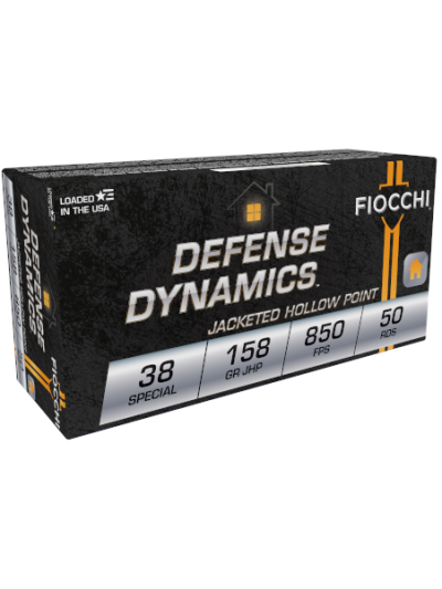 FIOCCHI AMO 38 SPECIAL 158GR JHP 50-RD ( 20 BOXES PER CASE )