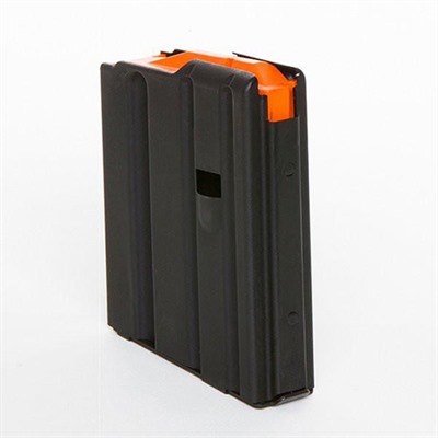 10-ROUND .223 AR BLK MAGAZINE W/ORANGE FOLLOWER