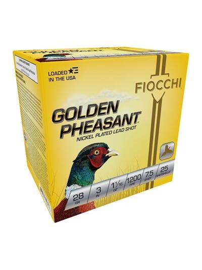 GOLDEN PHEASANT 28 GAUGE 3'' 1-1/16OZ #7.5 SHOT 25/BOX