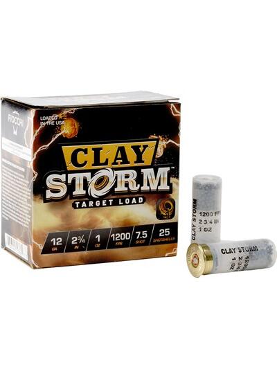 CLAY STORM 12 GAUGE 2-3/4'' 1-1/8OZ #7.5 SHOT 1200 FPS 25/BOX