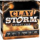 CLAY STORM 12 GAUGE 2-3/4'' 1OZ #7.5 SHOT 1250 FPS 25/BOX